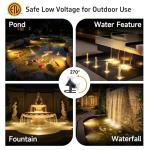 Brass LED Underwater Pond Light by Gardencoin