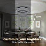 22.5" Modern Dimmable Crystal Ceiling Chandelier