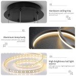 Dimmable LED Pendant Light - 5 Ring Design
