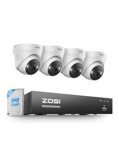 4K PoE CCTV System with Night Vision Cameras
