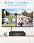 4K PoE CCTV System with Night Vision Cameras