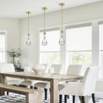 Gold Hand-Blown Glass Pendant Light Fixture