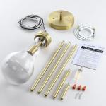 Gold Hand-Blown Glass Pendant Light Fixture