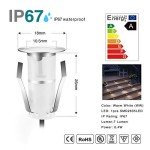 Warm White LED Deck Light Kit - 30 Pack