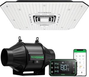 VIVOSUN Smart Grow System with LED Light & Fan