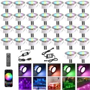 RGBW LED Decking Lights with WiFi Controller - 30 Pack