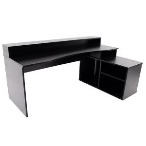 L-Shaped Corner Gaming Desk with LED Lights