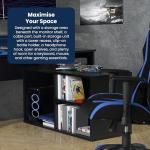 L-Shaped Corner Gaming Desk with LED Lights