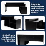 L-Shaped Corner Gaming Desk with LED Lights