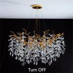 Gold Modern Crystal Tree Branch Chandelier Pendant
