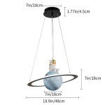 Astronaut LED Pendant Lamp for Kids' Room