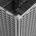 Light Grey Rattan Garden Planter with Trellis