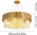 Elegant Gold E14 Crystal Chandelier for Living Rooms
