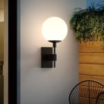 Large Outdoor Wall Sconce with Globe Glass