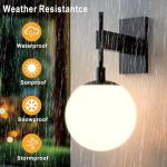 Large Outdoor Wall Sconce with Globe Glass