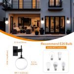 Large Outdoor Wall Sconce with Globe Glass