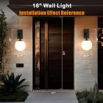 Large Outdoor Wall Sconce with Globe Glass