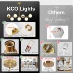 Modern Brass Linear 7-Light Chandelier Pendant