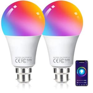 Smart WiFi Light Bulb B22 with Voice Control
