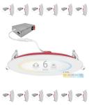 12 Pack 6-Inch Dimmable Ultra-Thin LED Downlight