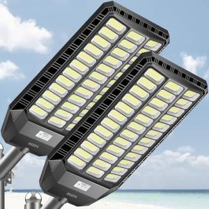 9000W Solar Street Light – 680000 Lumens, 2 Pack