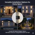 15-Inch LED Waterproof Wall Lights - 6 Pack