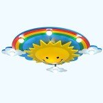 Rainbow Ceiling Lamp for Kids' Rooms
