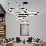 Dimmable LED Pendant Light - 5 Ring Design