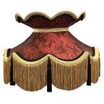 Ruby Red and Black Victorian Lampshade - 22 Inch