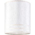Tall White Textured Linen Drum Lamp Shades - Set of 2