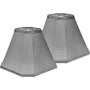 Gray Bell Lamp Shades Set of 2 – Medium