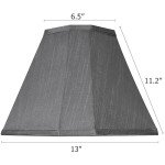 Gray Bell Lamp Shades Set of 2 – Medium