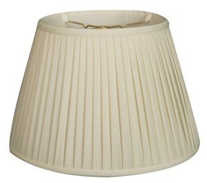 Eggshell Empire Side Pleat Lamp Shade, 11x18