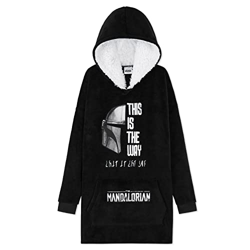 Baby Yoda Hooded Blanket for Gothic Teens (Black)
