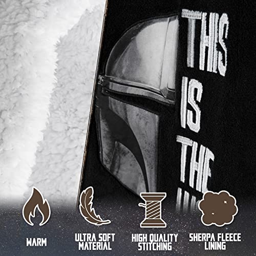 Baby Yoda Hooded Blanket for Gothic Teens (Black)