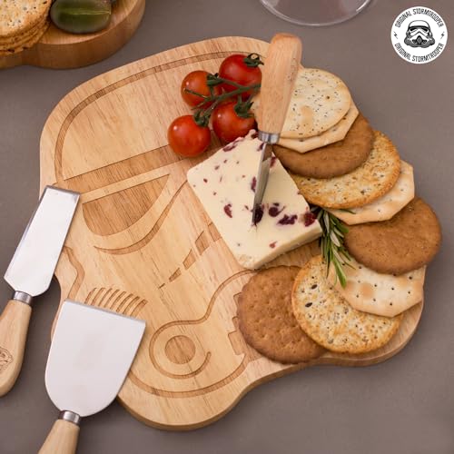 Original Stormtrooper Cheeseboard Set with 3 Cheese Knives