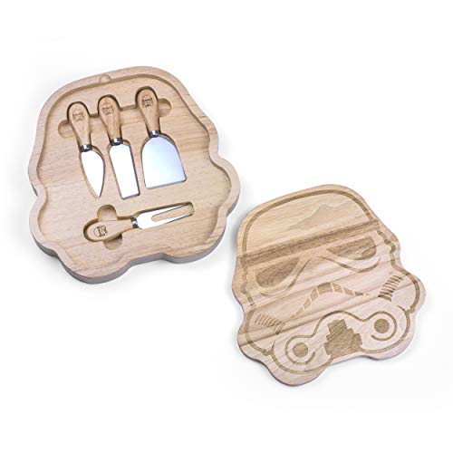Original Stormtrooper Cheeseboard Set with 3 Cheese Knives