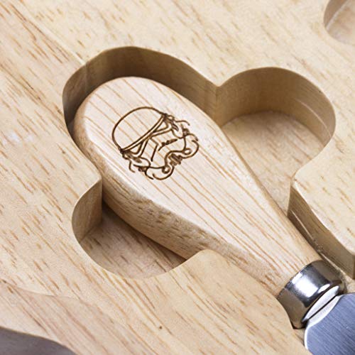 Original Stormtrooper Cheeseboard Set with 3 Cheese Knives