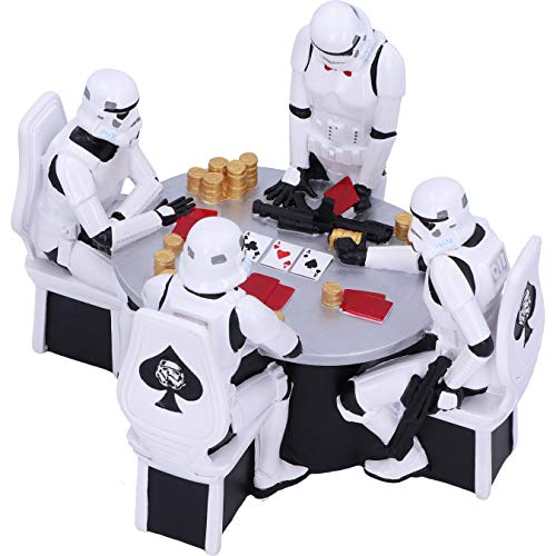 Original Stormtrooper Poker Face Gambling Figurine, White, 18.3cm
