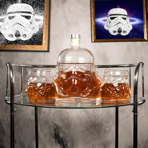 Original Stormtrooper Decanter Set with 2 Whiskey Glasses