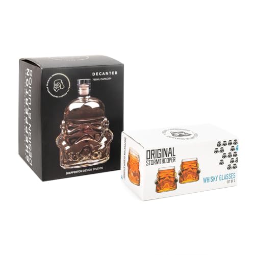 Original Stormtrooper Decanter Set with 2 Whiskey Glasses