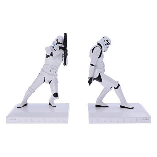 Stormtrooper Bookend Figurines Set, Officially Licensed, White Resin