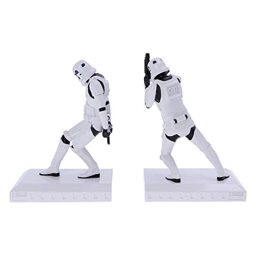 Stormtrooper Bookend Figurines Set, Officially Licensed, White Resin