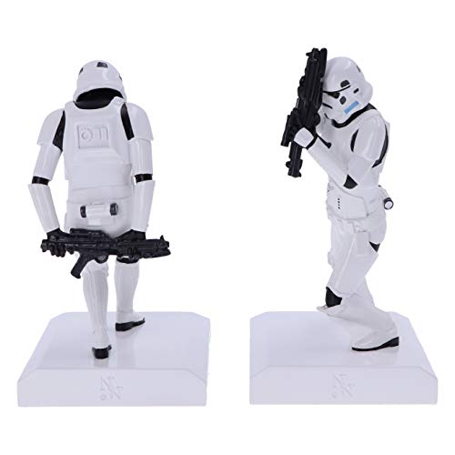 Stormtrooper Bookend Figurines Set, Officially Licensed, White Resin