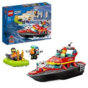 Gothic Fire Rescue Boat LEGO Set with Minifigures