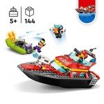 Gothic Fire Rescue Boat LEGO Set with Minifigures