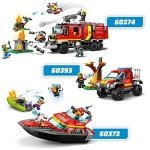 Gothic Fire Rescue Boat LEGO Set with Minifigures