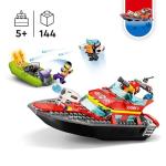 Gothic Fire Rescue Boat LEGO Set with Minifigures
