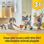 Gothic LEGO Creator 3-in-1 Grey Cat Set