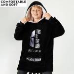 Baby Yoda Hooded Blanket for Gothic Teens (Black)